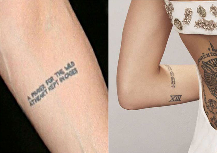 Показала средний палец: обнародованы новые татуировки Анджелины Джоли на руках