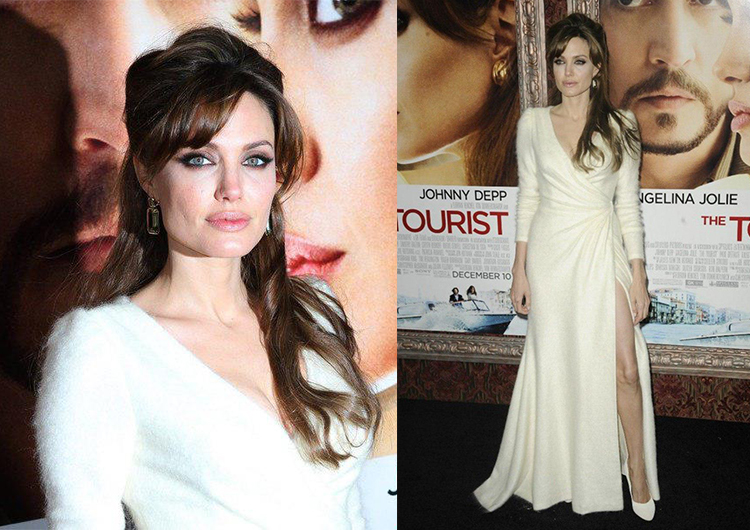 Анджелина Джоли Снимает Платье – Турист (2010)
